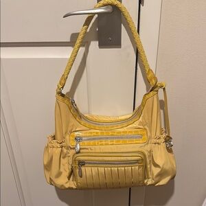Brighton Yellow Tote Bag Purse. Lots of Pockets!